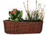 zestaw 2 doniczki osłonki wiklinowe koszyk na kwiaty - 40 cm